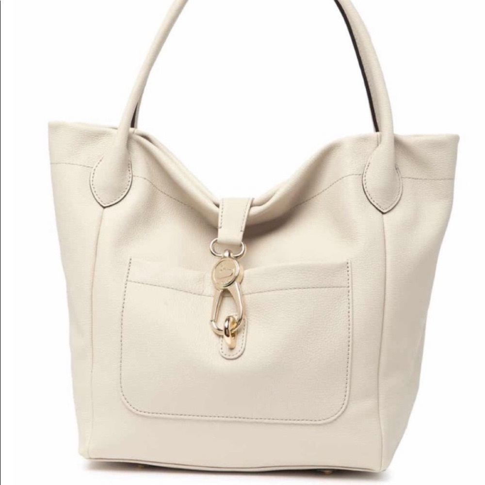Dooney and Bourke Belvedere Logo Lock Tote